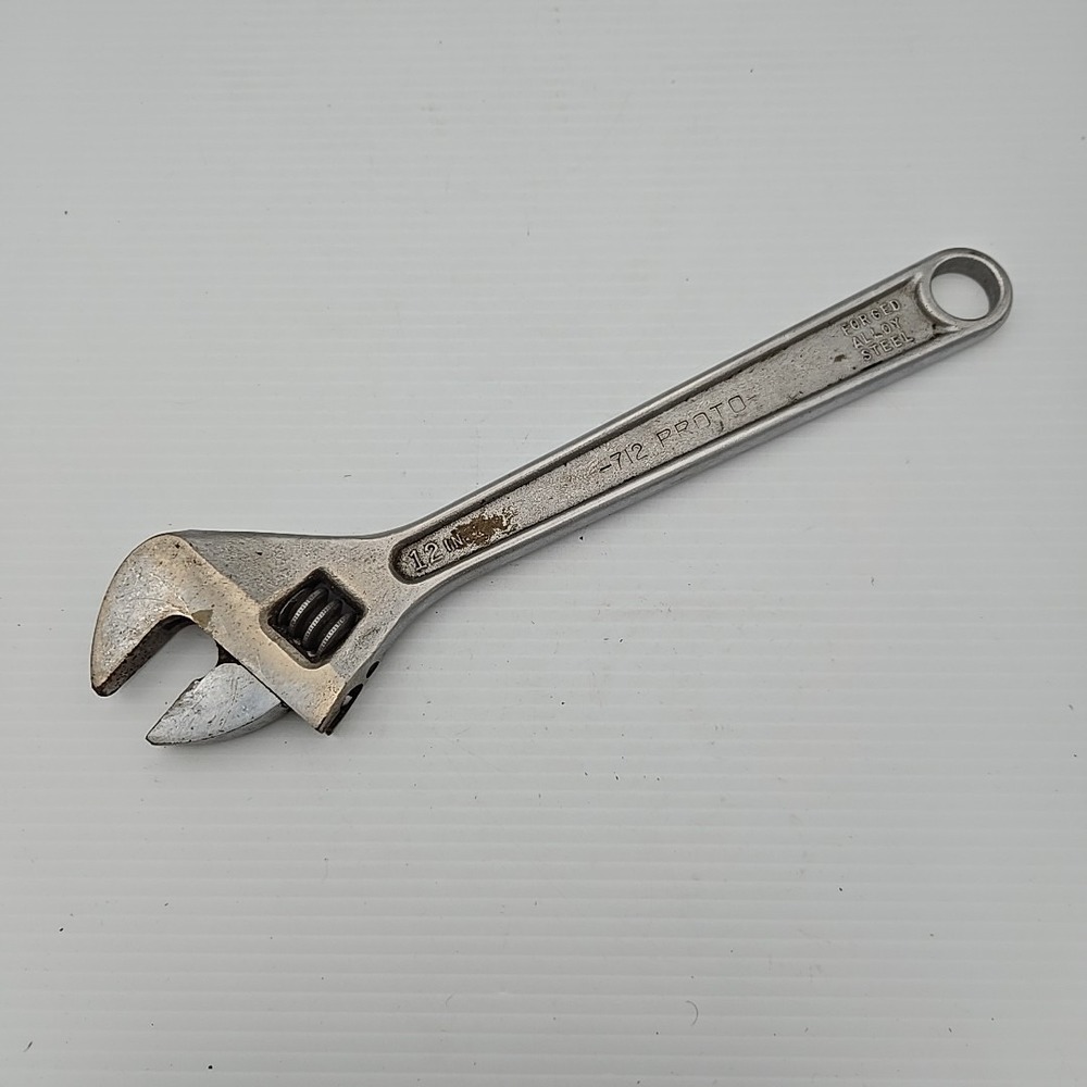 Proto 712 12" Adjustable Wrench Made in USA Forged Alloy Steel